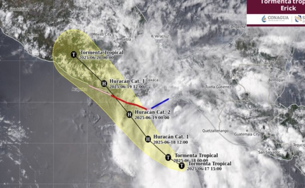 Se forma tormenta tropical Erick en el Pacífico mexicano